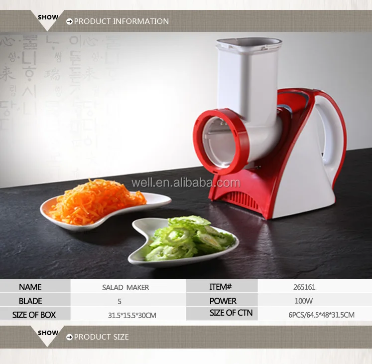 Electric Plastic Kitchen Chopped Salad Maker & Salad Maker ...