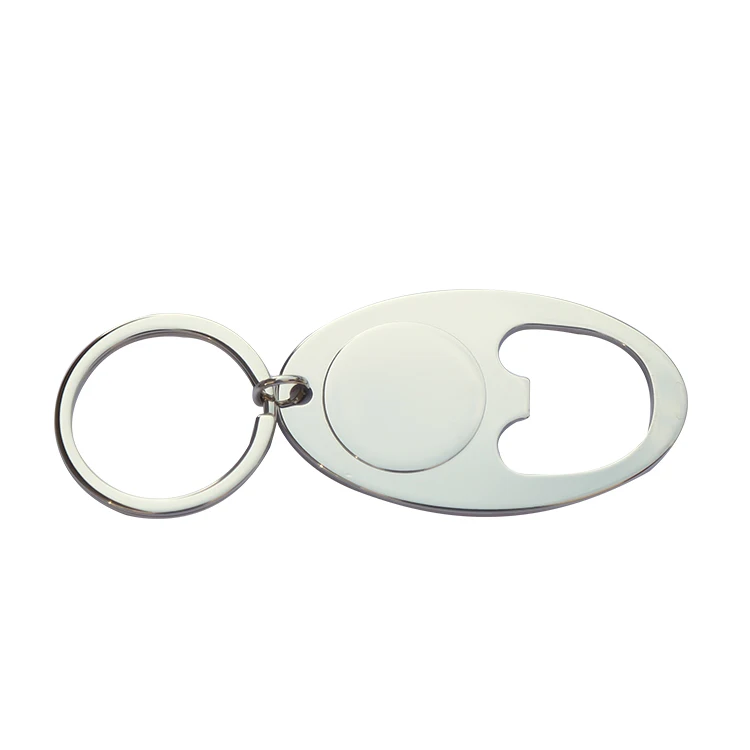 high quality zinc alloy heart shape funny custom metal silver bottle opener with key chain