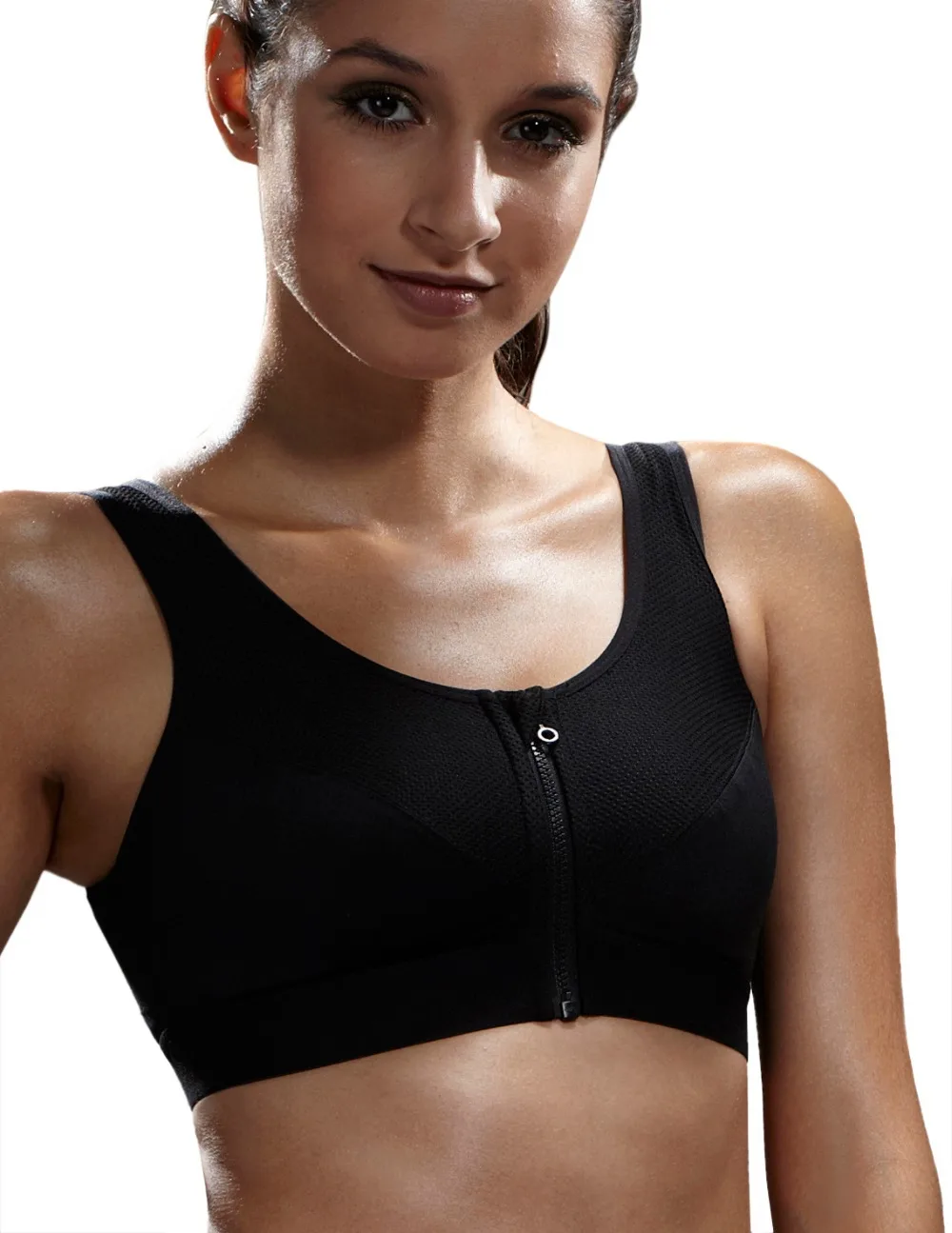 High compression sports bra If you've been a loyal Nike fan since the days of cotton training bras, it's time to take a look at their Pro Hero sports bra. It's a great pick for HIIT workouts, thanks to Dri-FIT nylon fabric (it's a total game-changer), a compression fit, a hook closure, and molded cups minus the underwire.