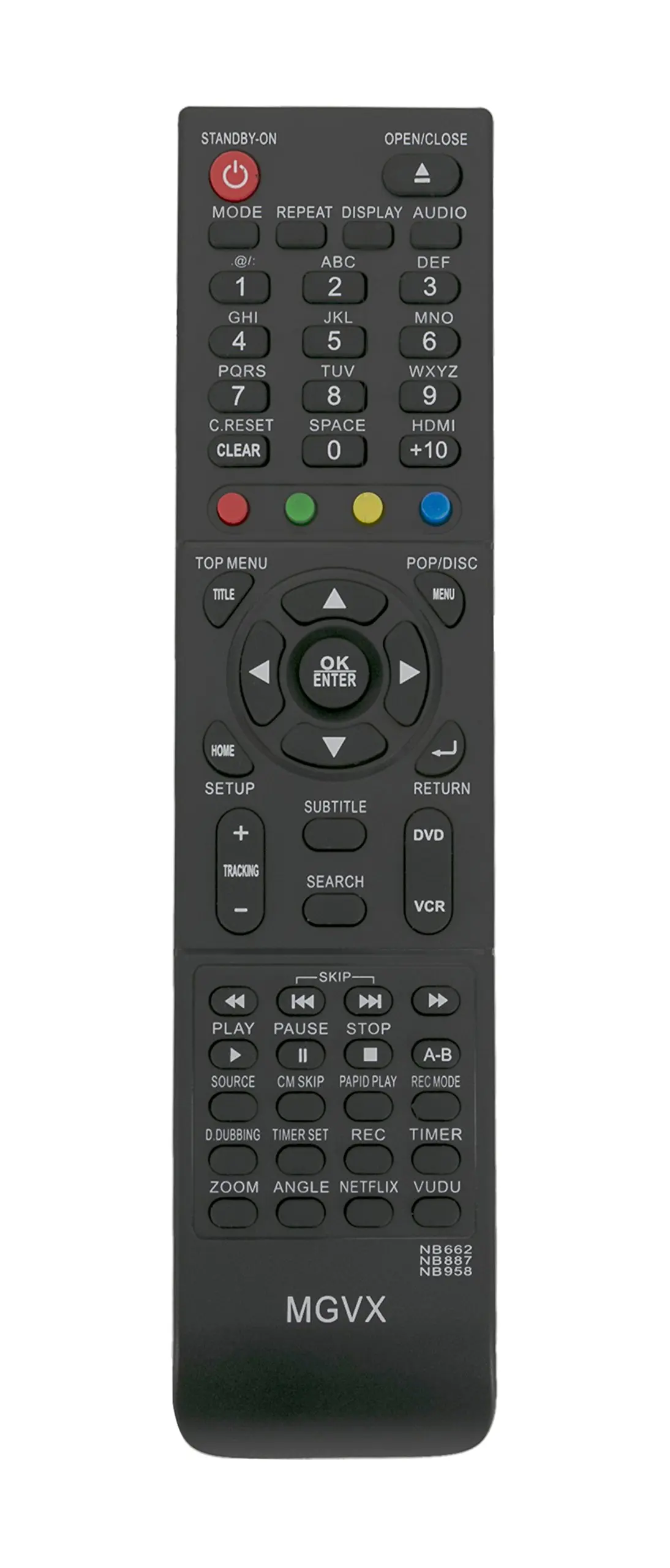 magnavox remote codes for vcr and dvd player combo