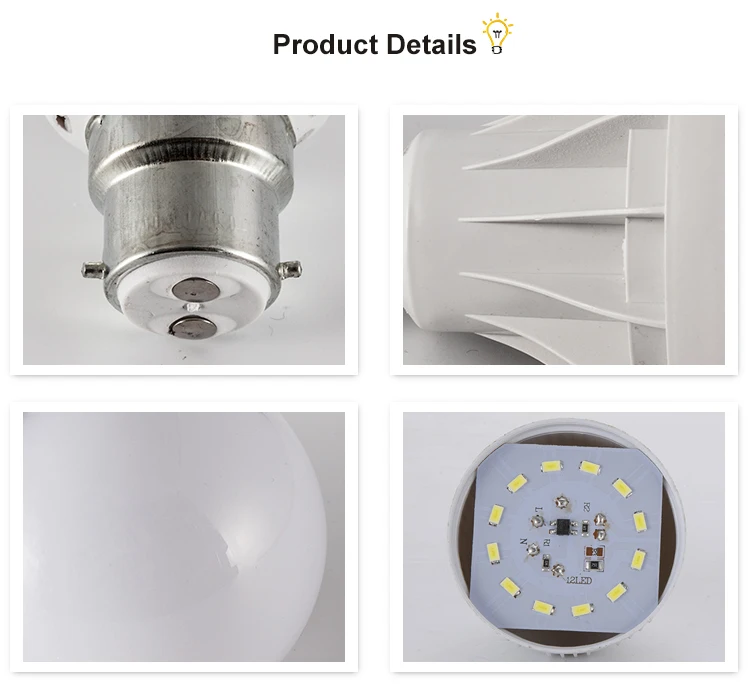 Hot sale E27 LED plastic Bulbs 12W