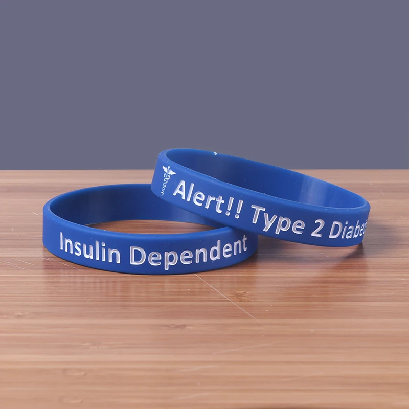 100 Factory Custom Rubber Armbands Medical Alert Bracelet Epilepsy