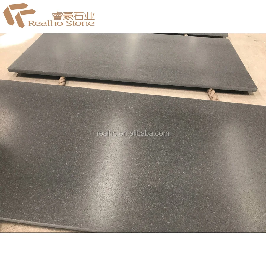 Leather Finished Nero Assoluto Zimbabwe Black Granite Tiles For Floor