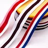 OEM personal logo cheap braided colourful Striped webbing for lanyards