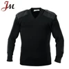 New black v-neck knitting military commando uniforms pullover security/police sweater