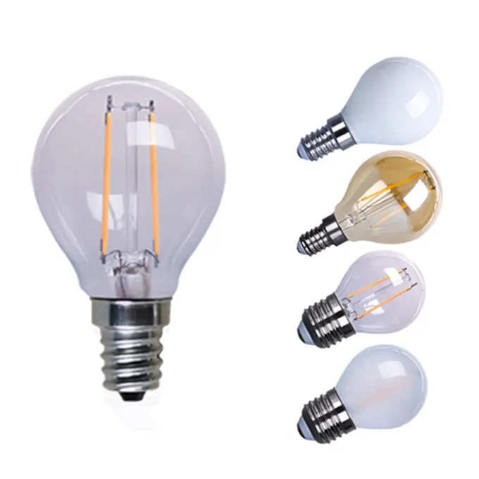 wholesale price g45 e14 4w 2200k led filament bulb dimmable