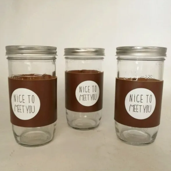 Round Shape Honey Jam Pickles Glass Jar With Twist off Lid Food Storage Glass Jar