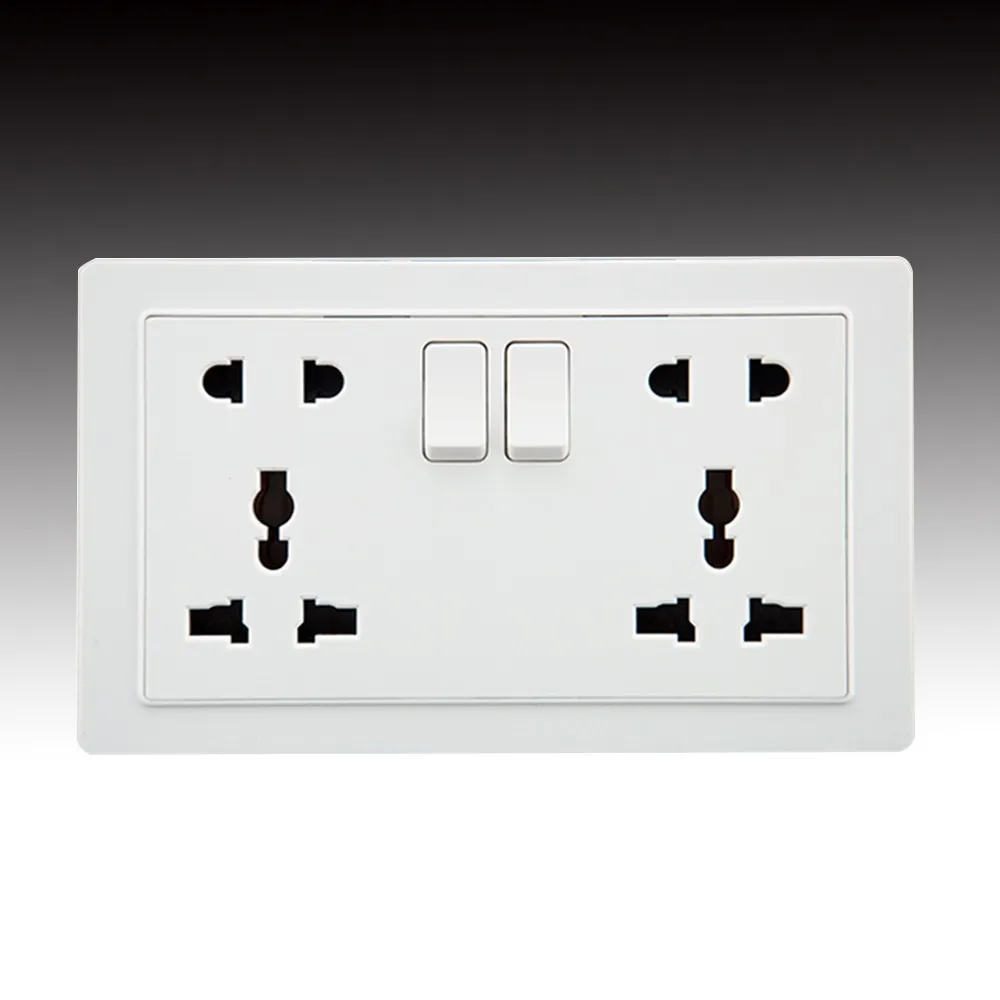 Share Surface Mounted Uk Standard Double 5 Pin Electrical Switch