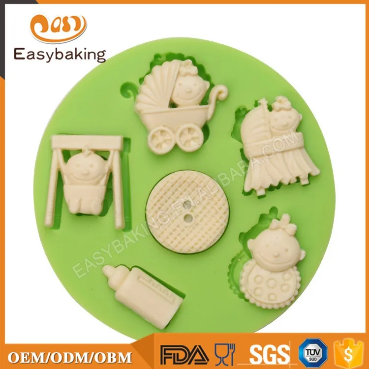 ES-1217 Baby series 6 cavity round silicone molds