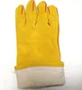 16inch yellow long safety welding gloves shandong with cotton lining