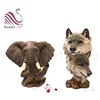 Factory Price High Quality Polyresin Wild Animal Figurine Elephant & Wolf Statue Home Decor