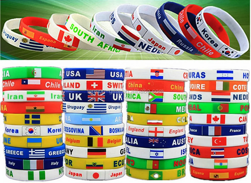 Factory Direct Flag Friendship Bracelets 32 Countries Flags Bracelets