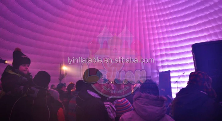 Large commercial used inflatable white inflatable dome tent / inflatable party bubble tent / air igloo for sale with LED light