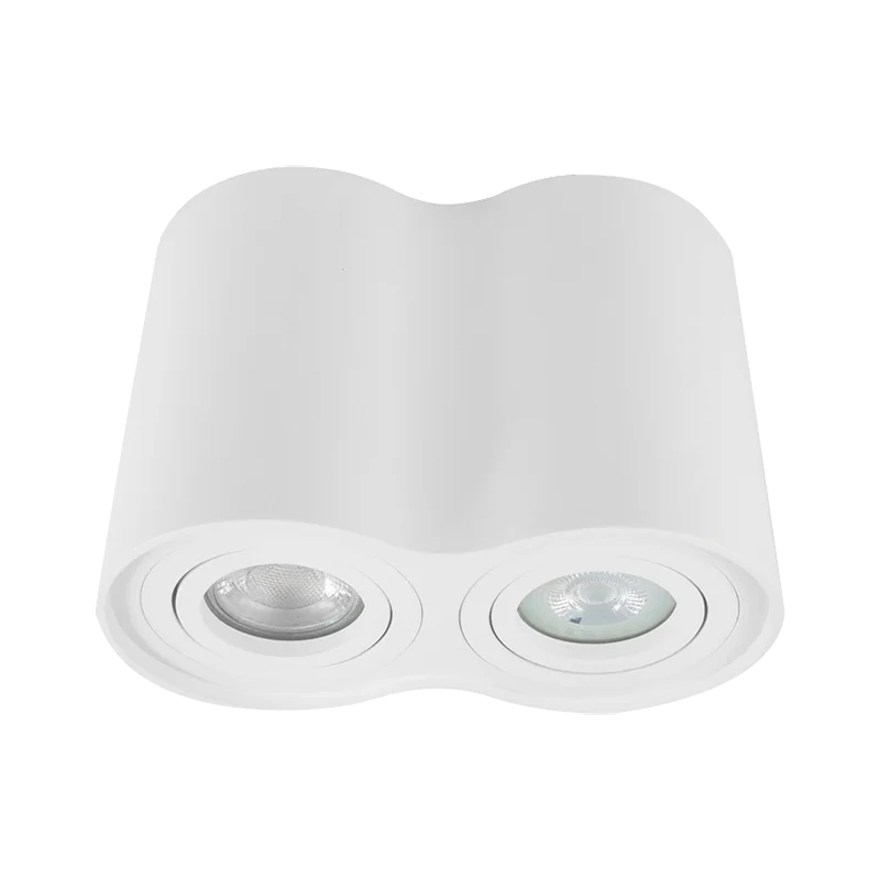 Aluminum Ceiling Mount Surface Double Head LED Spot Light GU10 MR16 Fixture