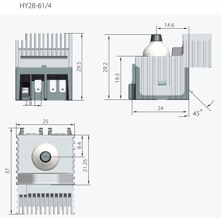 KEDU HY28-61B/4 120V 10A reiniciar largo tiempo de vida de seguridad ...