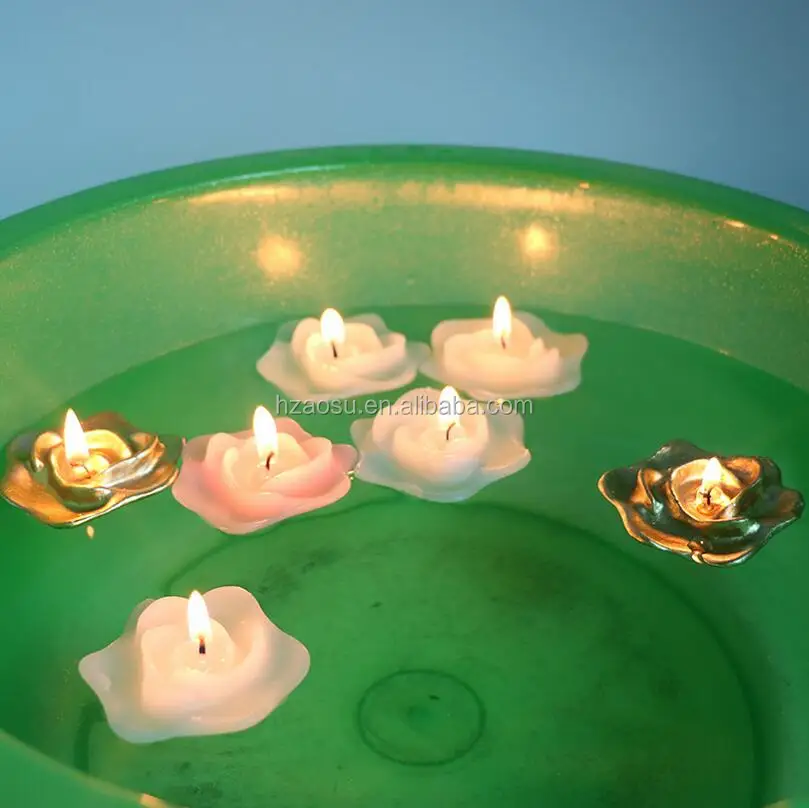 Floating Candles,Flower Shaped Floating Candles,4pcs Per Pack Buy