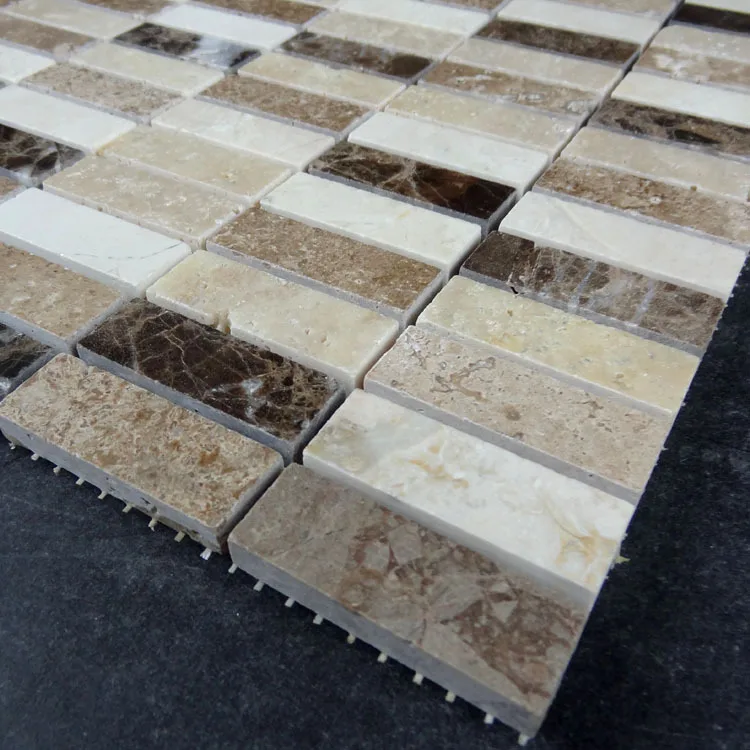 new design brown marble mosaic tile kitchen tile price