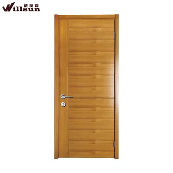 Air Tight Golden Color Ash Wood Veneer Door Skin Design Barn Door