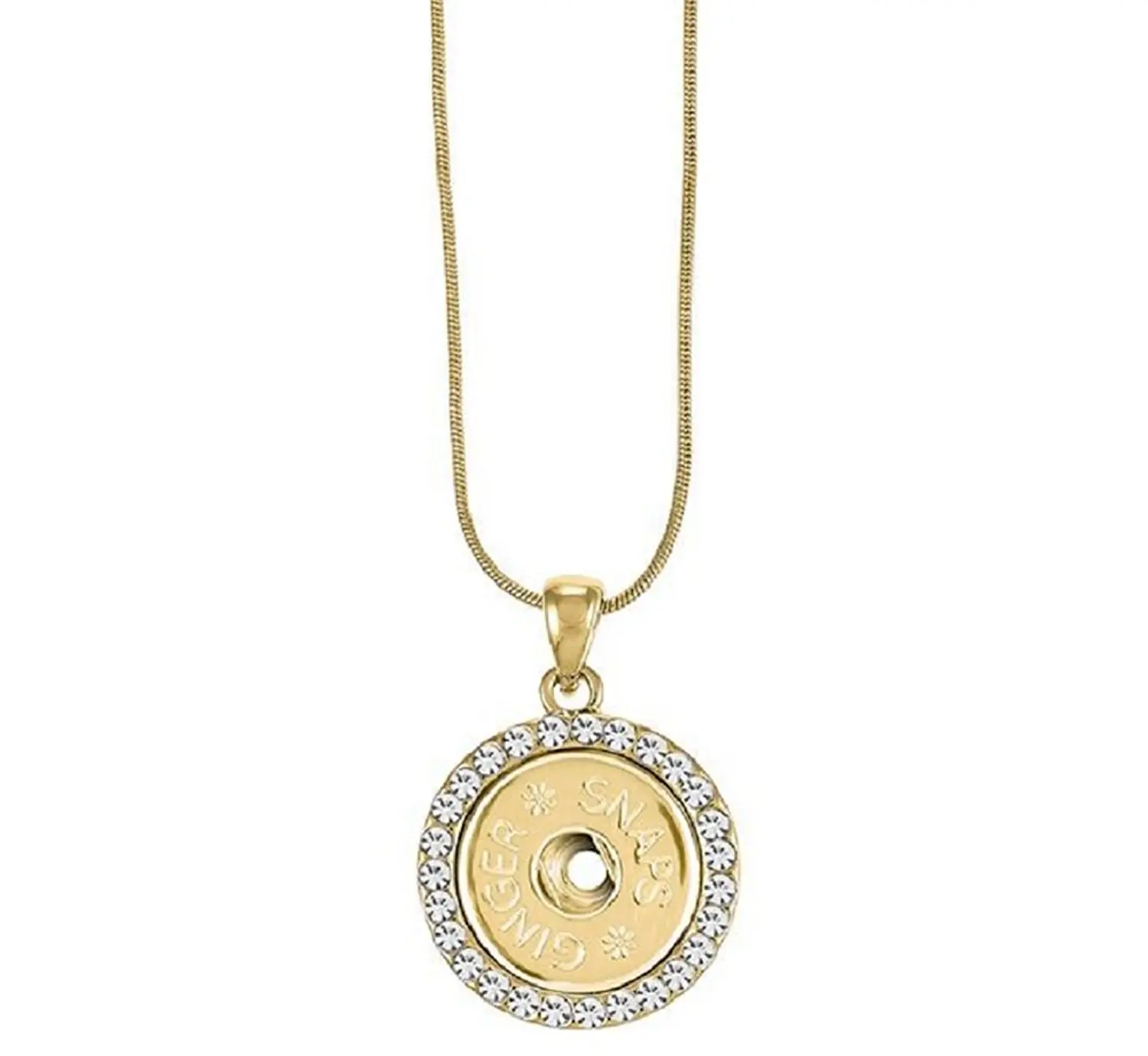 Ginger Snaps Gold Bling Infinity Necklace SN96-22 Standard Size Interchangeable Jewelry