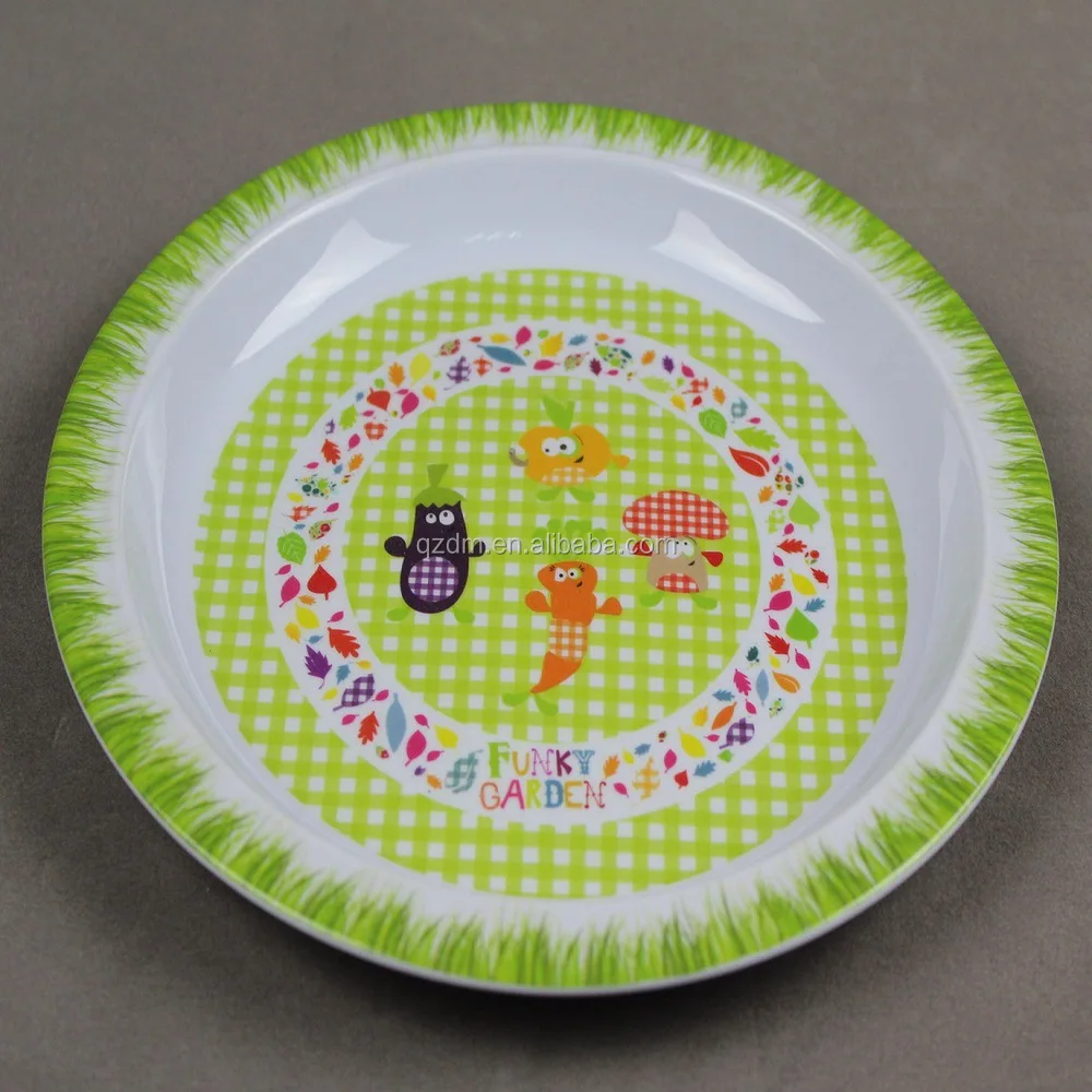2015 New Design Melamine Kids Lunch Plate