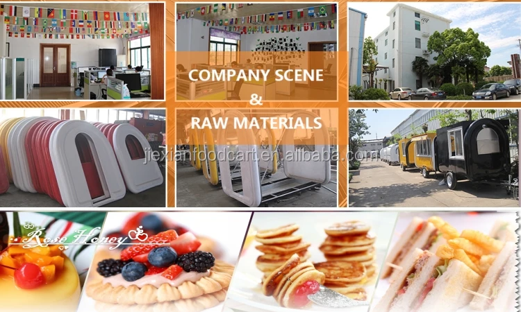 JX-IC160 Shanghai Jiexian hot dog cart price hot dog carts trailer 