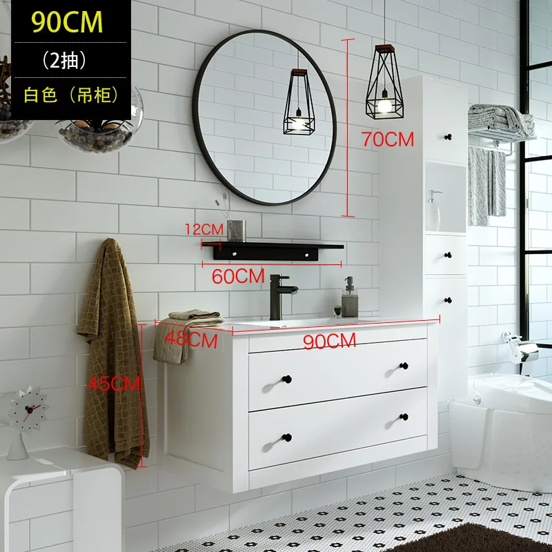 Solid wood MDF Wash Vanities Bathroom Vanity Small Cabinets with mirror