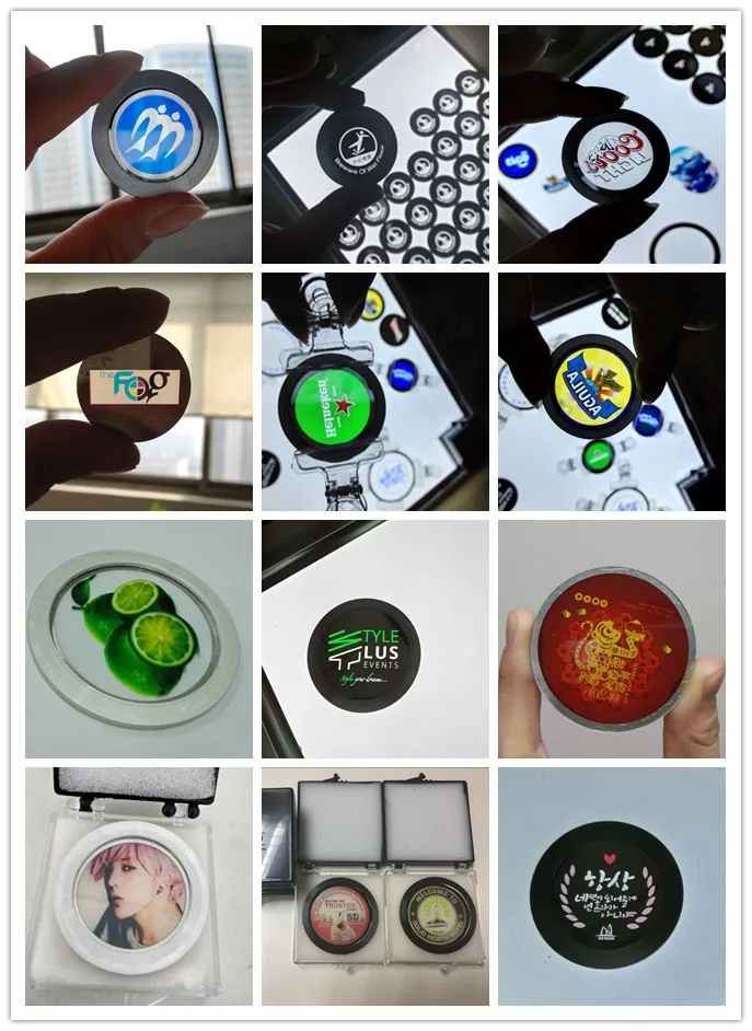 53mm Diameter Glass Gobo Colorful Image Gobo Slide For Advertising
