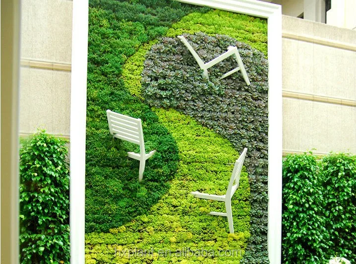 Muro vegetale verde, artificiale finto muro vegetale di parete di ... Giardino verticale artificiale