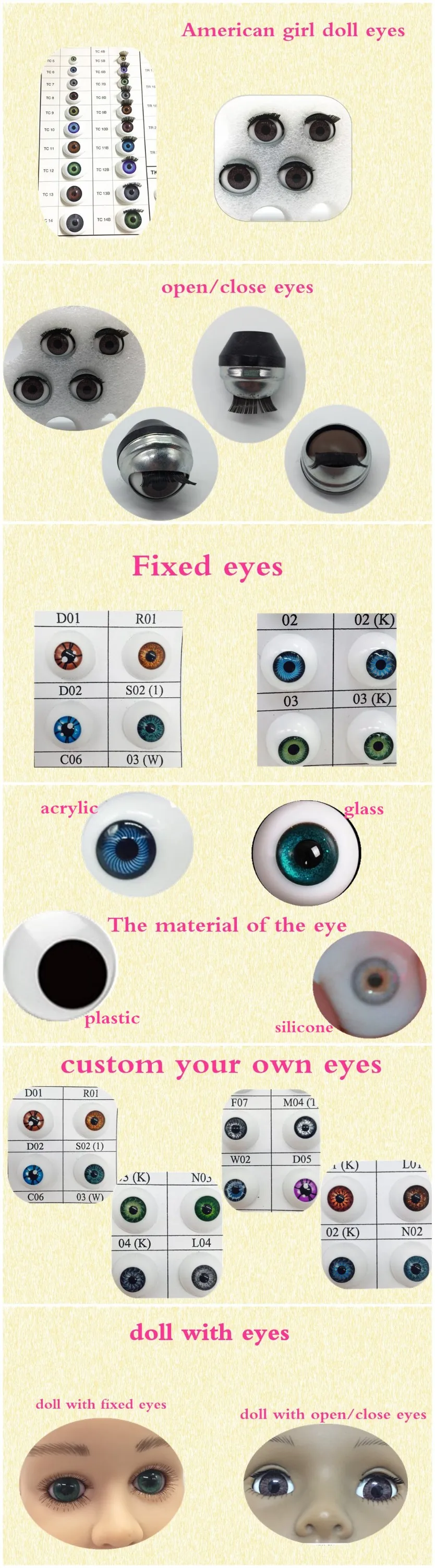 types of doll eyes