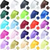 Mens Tie Cuff Link Pocket Square Set Neck Tie Solid Color Groom Ties 10cm Wide Neckties