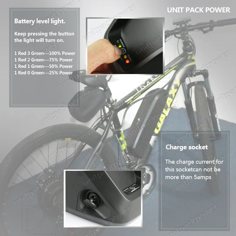 UPP Frame Hailong E-bike Battery 48V 14Ah Lithium ion Battery Safer Mount