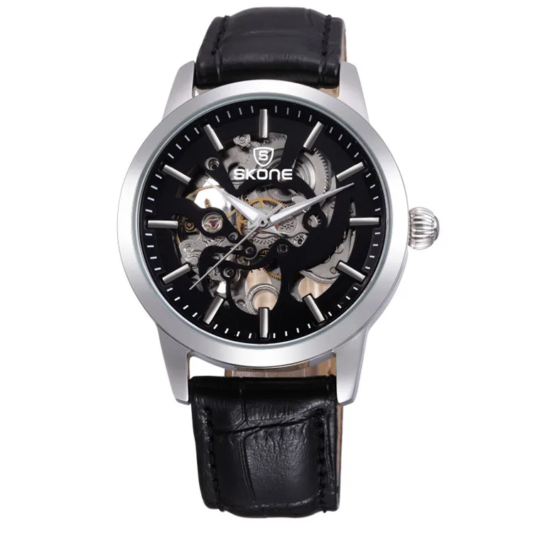 skone skeleton watch