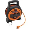 Mains Roller Reel 240V Electric Hook-Up Lead 3 Outlet AS Australia Socket with 2 USB Ports & LED Light