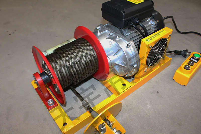 220v Fast Delivery Wire Rope Electric Hoist Winch Light Duty Engine