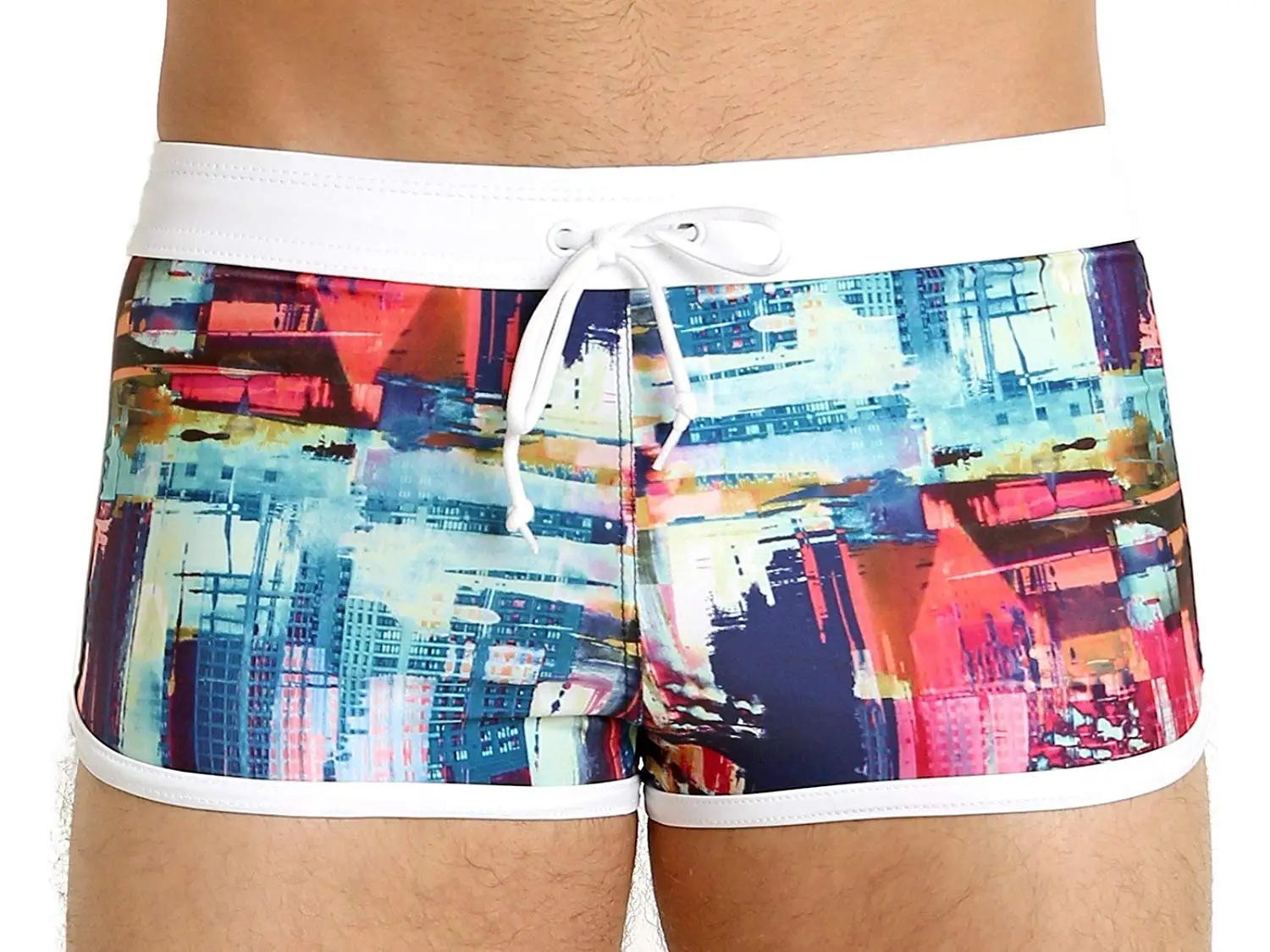 LASC American Square Cut Swim Trunks Royal Undersea