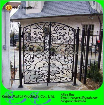 Wrought Iron Gates Double Entry Doors Metal Gate Wrought Iron Gates Double Entry Doors Metal Gate For Supplier