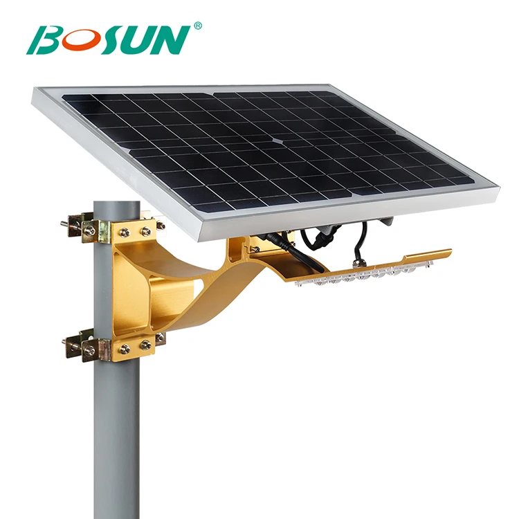 BOSUN 2020 new product IP65 outdoor smd 3030 12v 40 watt solar street light led luminaires