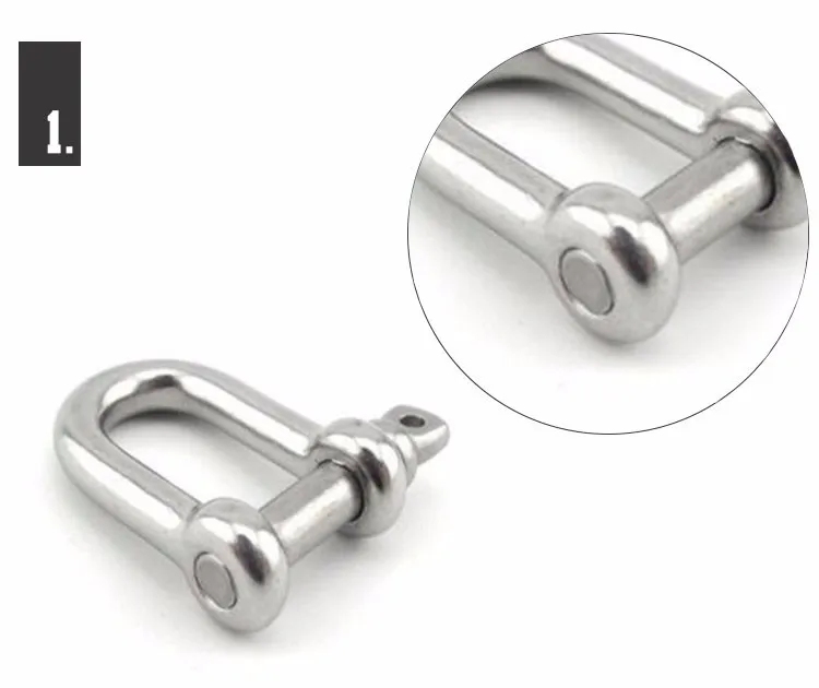 A2-70 304 Stainless Steel D Shackle