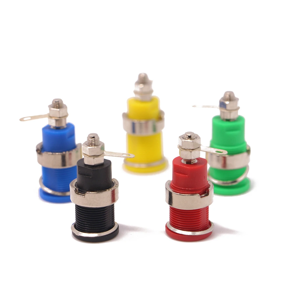 Montaje En Panel Banana Jack De 4mm Con Chapados En Níquel Terminal