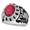 silver plating 3d printer men big red stone football champions ring youth football champions rings