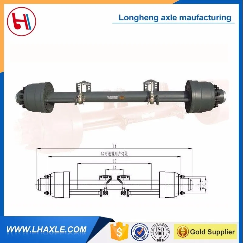 High Quality Flexible Trailer Axle Spindle Semi Agricultural Trailer