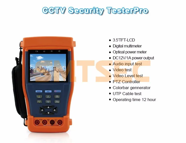 Digital Multimeter Cctv Tester Dc12v Output Utp Cable Ptz Data Test 3.5