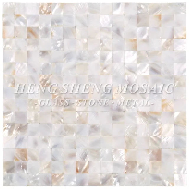 Interior Wall Mosaic Design Kitchen Backsplash Tiles White Raw Mother Of Pearl Shell