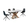 Hot selling luxury 6-10 seater mdf wood design/Marble design/glass top low price dining table chair sets