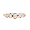 affordable engagement five diamond bezel set ring for women