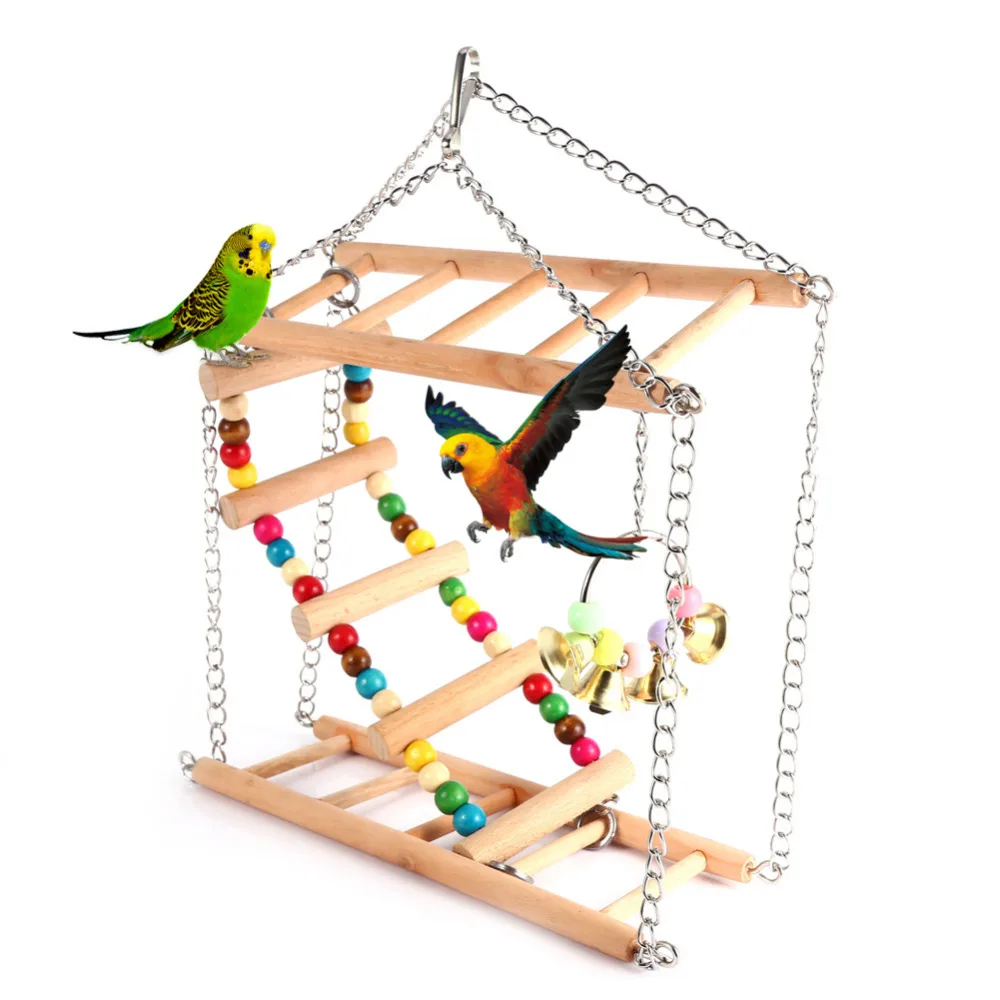 PVC Rat Mouse Hamster Bird Hanging Ladder Swing Bridge Shelf Cage Toys MA