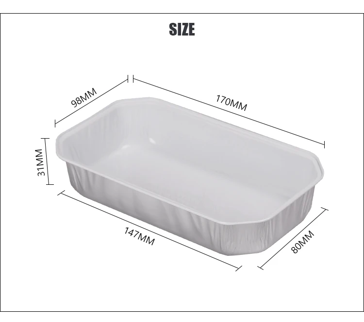 airline catering coated aluminium foil food container