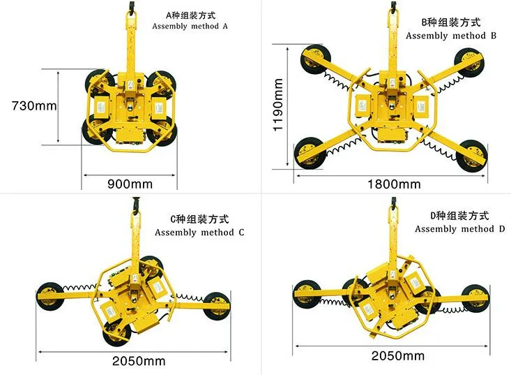 Electric Powered Vacuum Lifter for Most Flat Sheet and Panel Loads