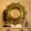 Big Size Plastic Sun Shape Design Decorative Wall Mirror