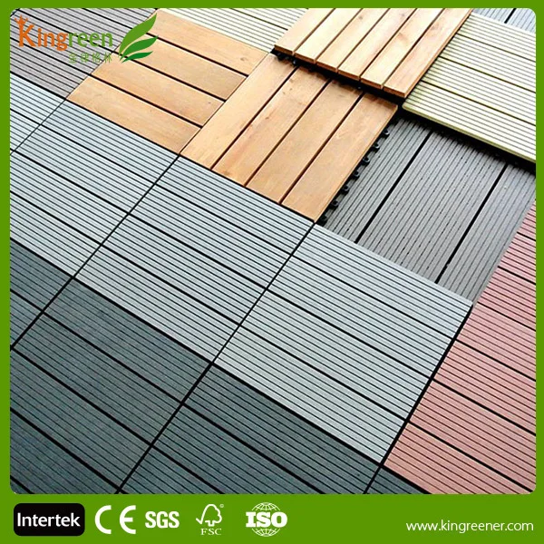 Interlocking Composite Deck Tiles Waterproof Great For Swimming Pool